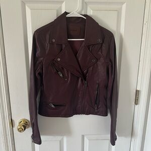 Blank NYC Burgundy Faux Leather Jacket